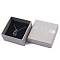 Bowknot Print Kraft Paper Cardboard Jewelry Necklace Gift Boxes, Square with Sponge Inside, Gray, 7x7x3.5cm