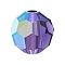 Preciosa&reg Crystal Beads, Czech Crystal, 451 19 602 Round, 20480 200 Deep Tanzanite AB, 4mm, Hole: 1mm