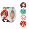 500Pcs Christmas Theme Round Stickers, Self-Adhesive Stickers, for DIY Decorations, Mixed Color, 55x28mm