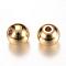 Brass Spacer Beads, Round, Real 16K Gold Plated, 4x3.5mm, Hole: 1.5mm