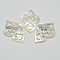 Natural Mother of Pearl Shell Pendants, Flower, White, 38.5x24x2mm, Hole: 4x1.5mm