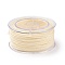 Macrame Cotton Cord, Braided Rope, with Plastic Reel, for Wall Hanging, Crafts, Gift Wrapping, Cornsilk, 1mm, about 30.62 Yards(28m)/Roll