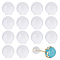 SUPERFINDINGS 150Pcs Plastic Ear Nuts, Ear Back, Round, White, 6x5.5mm, Hole: 1.2mm