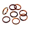 Dyed & Heated Natural Agate Finger Rings for Women, Brown, 2.5~3mm, Inner Diameter: 17~18mm