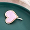 Alloy Bobby Pins, with Cellulose Acetate(Resin) Ornament, Ponytail Hook for Women Girls, Heart, Pearl Pink, 45x40mm