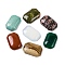 Natural & Synthetic Mixed Gemstone Cabochons, Rectangle, Mixed Dyed and Undyed, 28.5~30x20~21x6~7mm