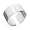 Simple and Stylish S925 Silver Platinum Open Ring for Workplace.