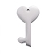 Non-Tarnish 304 Stainless Steel Pendants, Stamping Blank Tag, Heart Key, Stainless Steel Color, 24x13x1mm, Hole: 1.2mm