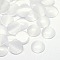 Cat Eye Cabochons, Half Round, White, 18x3mm