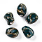 Handmade Porcelain Beads, Fancy Antique Glazed Porcelain, Nuggets, Dark Slate Gray, 20~21x16~17x14~15mm, Hole: 2.5~3.5mm