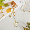 Bowknot & Heart Plastic Imitation Pearl Pendant Decorations HJEW-WH20020-006G-3