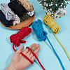 50M 10 Colors Round Braided Cotton Cords OCOR-BC0009-29-3