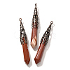 Natural Red Jasper Pointed Big Pendants G-P560-02R-04-1