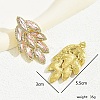 Real 18K Gold Plated 201 Stainless Steel Stud Earrings CS0500-1-3