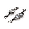 Alloy Crystal Rhinestone Magnetic Clasps ALRI-YW0001-10B-2