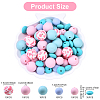 85Pcs 4 Styles Food Grade Eco-Friendly Silicone Beads SIL-YW0001-68-2