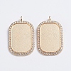 Alloy Big Pendant Cabochon Settings ALRI-TAC0001-04A-KCG-2