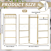 Iron Earring Display Folding Screen Stands with 3 Folding Panels EDIS-WH0070-01G-2