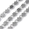 304 Stainless Steel Flower Link Chains CHS-B006-08P-01-1