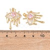 Brass Micro Pave Cubic Zirconia Pendants KK-D223-05G-2
