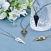 4Pcs 4 Colors Alloy Pendant Necklaces Set NJEW-FI0001-53-5