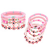 PandaHall Elite 10Pcs 2 Style Polymer Clay Heishi Beaded Stretch Bracelets Set BJEW-PH0001-01-1