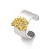 304 Stainless Steel Open Cuff Rings RJEW-K258-08GP-09-2