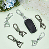 6Pcs 2 Colors Alloy Keychain Clasps DIY-CA0004-46-4