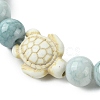 Synthetic Turquoise Beaded Stretch Bracelets for Women BJEW-TA00574-02-3