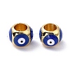 Golden Brass European Beads KK-A155-28G-D-1