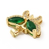 Brass Micro Pave Cubic Zirconia Pendants KK-B059-34G-C-3