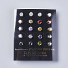 Cubic Zirconia Stud Earrings EJEW-I209-09-5mm-1