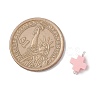 Synthetic Coral Dyed Pink Cross Charms PALLOY-JF04223-02-2