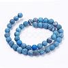Dyed Natural Map Stone/Picasso Stone/Picasso Jasper Beads Strands G-F520-52-8mm-2