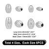 ARRICRAFT 24Pcs 4 Styles 201 Stainless Steel Beads STAS-AR0001-56-2