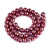 Electroplate Opaque Glass Beads Strands GLAA-T032-P8mm-AB23-2