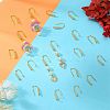 20Pcs Brass Micro Pave Clear Cubic Zirconia Earring Hooks ZIRC-SZ0005-08-3