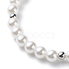 Plastic Pearl Daisy Pendant Dangle Earrings & Stretch Bracelet & Pendant Necklace SJEW-JS01256-9