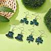 3 Pair 3 Style Saint Patrick's Day Alloy Enamel Dangle Earrings with Brass Pins for Women EJEW-JE05347-2