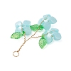 Plastic with Acrylic & Copper Wire Pendants PALLOY-JF03601-02-4