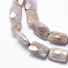 Electroplate Natural Sunstone Beads Strands G-K256-19A-02-3