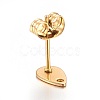 Ion Plating(IP) 304 Stainless Steel Stud Earring Findings STAS-L211-05A-G-2