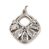 Brass Micro Pave Cubic Zirconia Pendants KK-P308-69P-1