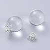 Flower Rack Plating Brass Filigree Bead Cap Bails KK-L102-27S-4