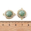 Natural Green Aventurine Faceted Connector Charms G-H323-03G-10-3