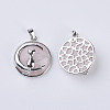 Natural Rose Quartz Kitten Pendants X-G-K234-D13-2
