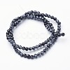 Natural Snowflake Obsidian Beads Strands GSR4mmC009-3