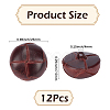 12Pcs 1-Hole Cowhide Shank Buttons BUTT-CL0001-06A-2