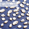 100Pcs 5 Style ABS Plastic Imitation Pearl Beads Pendant KY-AR0001-12-4
