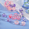 24Pcs 3 Colors Transparent Glass Round Beads GLAA-CA0001-55-4